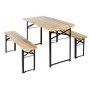 SET BIRRERIA C/PANCHE LEGNO/METALLO 200X80X76CM