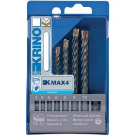 ASSORTIMENTO 6 PUNTE PER MURO 4 TAGLIENTI 4-10 MM