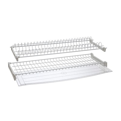 KIT COLAPIATTI ALLUMINIO C/VASCHETTA 86 CM CROMO