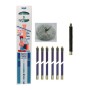 KIT SPAZZACAMINO ASTE 8,60 M+MOLLA+SCOVOLO D 25 CM