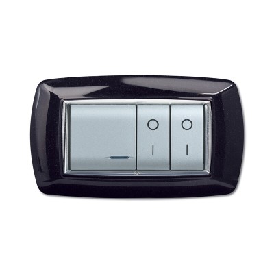 PLACCA LIFE LIVING PLAST NERO GLITTERING 4P