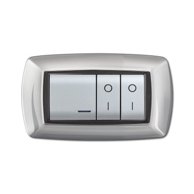 PLACCA LIFE LIVING PLAST ALLUMINIO CHIARO 4P