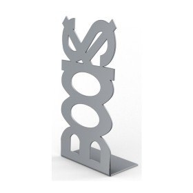 FERMALIBRO IN ACCIAIO BOOKS ARGENTO