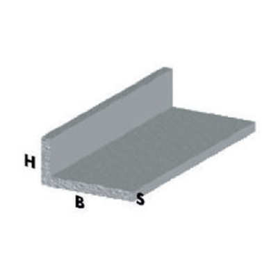 PROFILO ARGENTO H.100 CM ELLE 40X15X1,5 MM