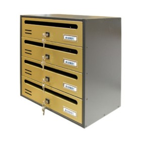 CASSETTA POSTALE ALUBOX CUBO/R 4 38,5X25X43 ORO