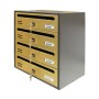 CASSETTA POSTALE ALUBOX CUBO/R 4 38,5X25X43 ORO