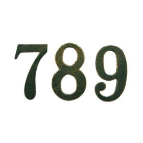 NUMERO CIVICO IN GHISA VERDE ANT.N.3 CM.13