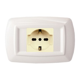 TONDO PLACCA MAGIC PLAST 1P SCHUKO BIANCO