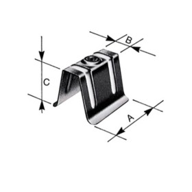 CAPPELLOTTO IN LAMIERA ZINCATA 50X15X40 MM