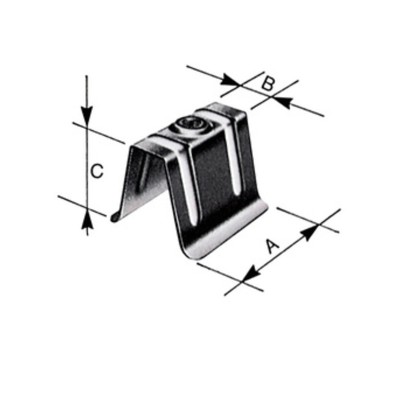 CAPPELLOTTO IN LAMIERA ZINCATA 50X15X40 MM