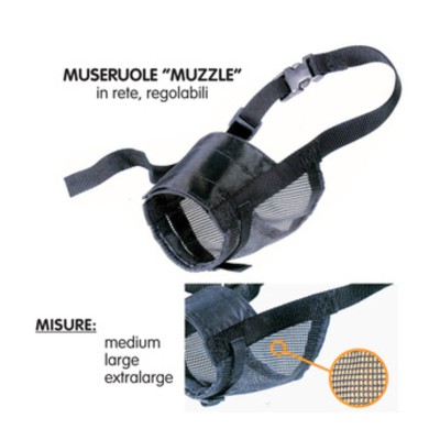 MUSERUOLA P/CANI MUZZLE IN RETE TAGLIA L