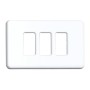 BL COPRINTERRUTTORE PLASTICA 3P BIANCO 2 PZ*