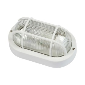 PLAFONIERA OVALE GRIGLIA BIANCA