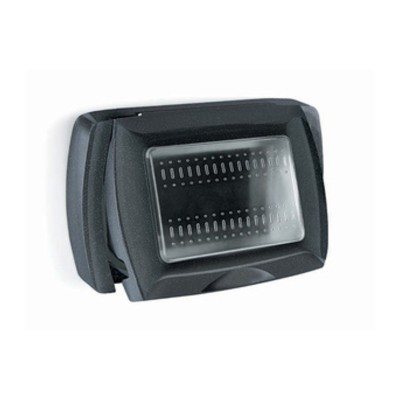 PLACCA LIFE BOX SYSTEM P/ESTERNO IP55 NERO 3P