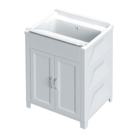 KIT LAVATOIO RESINA ANTIACIDO 60X50 CM BIANCO