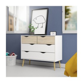 KIT CASSETTIERA 4 CASSETTI OSLO 98X39X81 CM