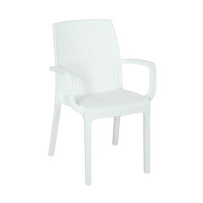 POLTRONA RESINA INDIANA 57X59XH86 CM BIANCO