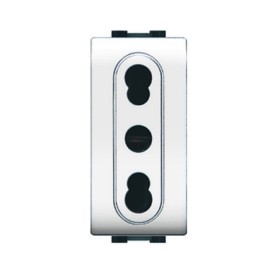 LIFE 4045 WH PRESA BIVALENTE BIANCO