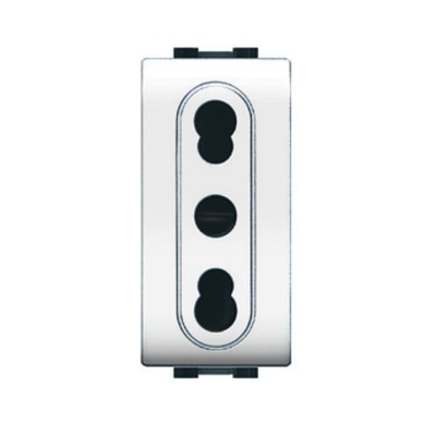 LIFE 4045 WH PRESA BIVALENTE BIANCO