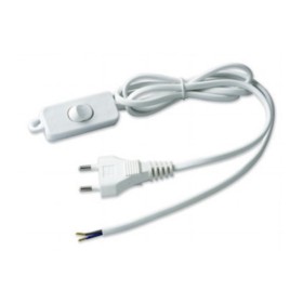 PL CAVO 1,5 M 2X0,75 C/INTERRUTTORE BIANCO *