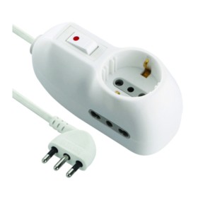 MULTIPRESA 2P BIP+1 SCHUKO 10A C/INT SICUR FIG.7