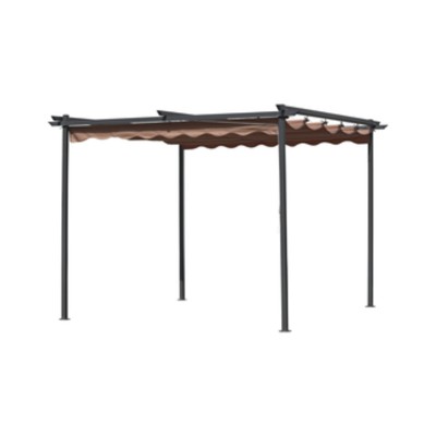 PERGOLA IN ACCIAIO C/TELO RETRATTILE 3X3XH2,2 M