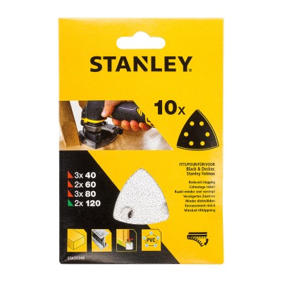 PIRANHA STANLEY STA32348 (X32348) 10 FOGLI ABRASIVI MISTI XMT300