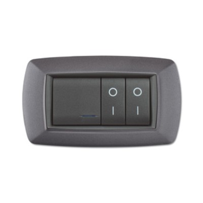 PLACCA LIFE LIVING PLAST GRIGIO CHIARO VULCAN 4P