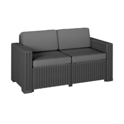 ALLIBERT CALIFORNIA DIVANO 2 P C/CUSCINI GRAPHITE