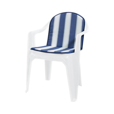 CUSCINO SCHIENALE BASSO DOUBLE RIGATO BLU