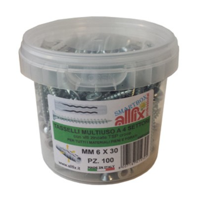 ALLFIX 50 TASSELLI C/VITE F4 8X40 MM