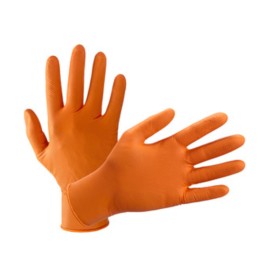 GUANTI NITRILE ARANCIONE CONF.10 PZ. TG. M