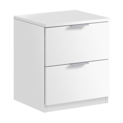 KIT COMODINO 2 CASSETTI 46X38X34 BIANCO