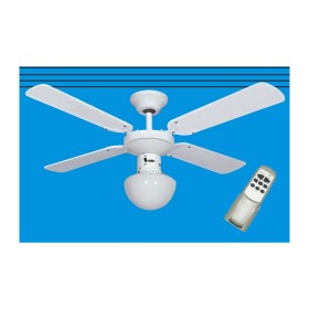 VENTILATORE A SOFFITTO C/TELEC+LUCE D 105 BIANCO