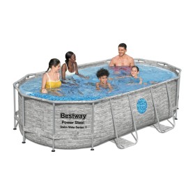 PISCINA C/TELAIO E POMPA OVALE 427X250XH100 CM 56714