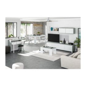 KIT TAVOLO CAFF ELEV.50X100X45/56H BIANCO/CEMEN