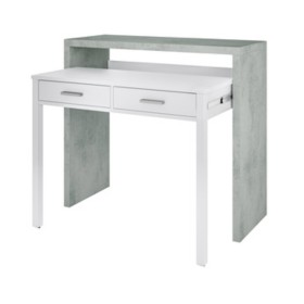 KIT SCRIVANIA ESTENSIBILE 99X36X88H BIANCO CEM.