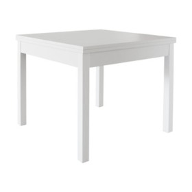 KIT TAVOLO LIBRO 90X90/180 CM BIANCO FRASSIN.