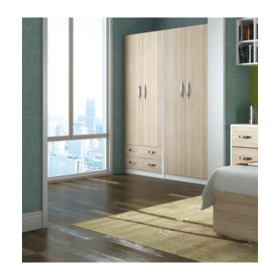 LINEA MODERN ARMADIO 2A+2C OL/BI 90X52X210