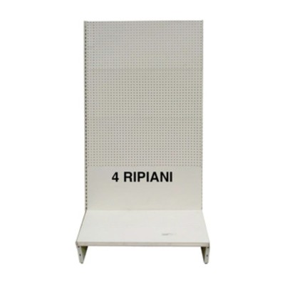 SCAFFALE A PARETE 200X40X205H GRIGIO 4 RIPIAN