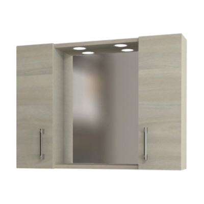 SPECCHIO DA BAGNO 960 A 2 ANTE ROVERE GRIGIO