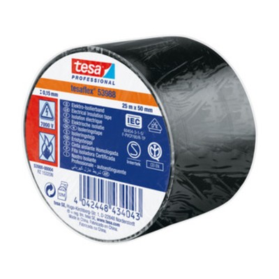 NASTRO ISOLANTE CERTIFICATO NERO 50 MM X 25 M