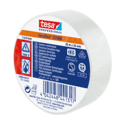 NASTRO ISOLANTE CERTIFICATO BIANCO 25 MM X 25 M