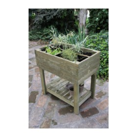 FIORIERA GIARDINIERA RIALZATA LEGNO 80X50XH80 CM