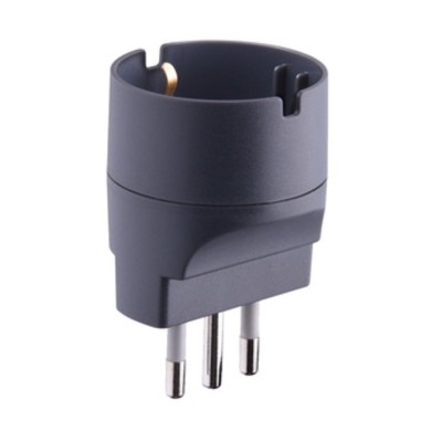 ADATTATORE SCHUKO 10A 2P+T NERO FIG.8