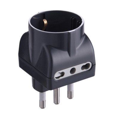 ADATTATORE TRIPLO 16A 2PR BIP E SCHUKO NERO FIG.11