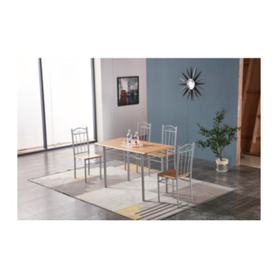 SET TAVOLO C/4 SEDIE 120X70 CM LEGNO CHIARO