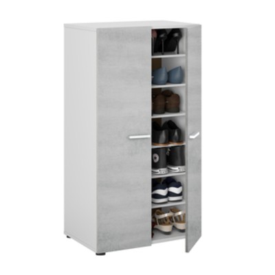 KIT SCARPIERA 2 ANTE + 6 RIPIANI 55X36X103 BIANCO CEME.