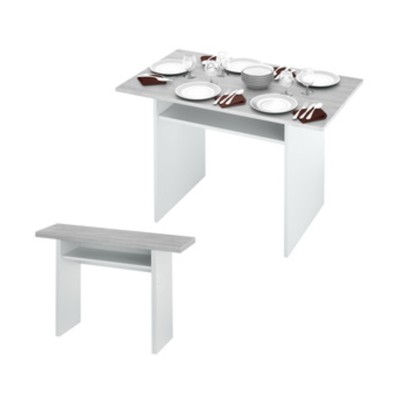 KIT TAVOLO CONSOLLE 35/70X120XH75 CM BIANCO CEME