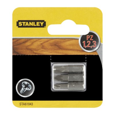 PIRANHA STANLEY STA61043 (X61043) 3 INSERTI MM.25 PZ 1-2-3